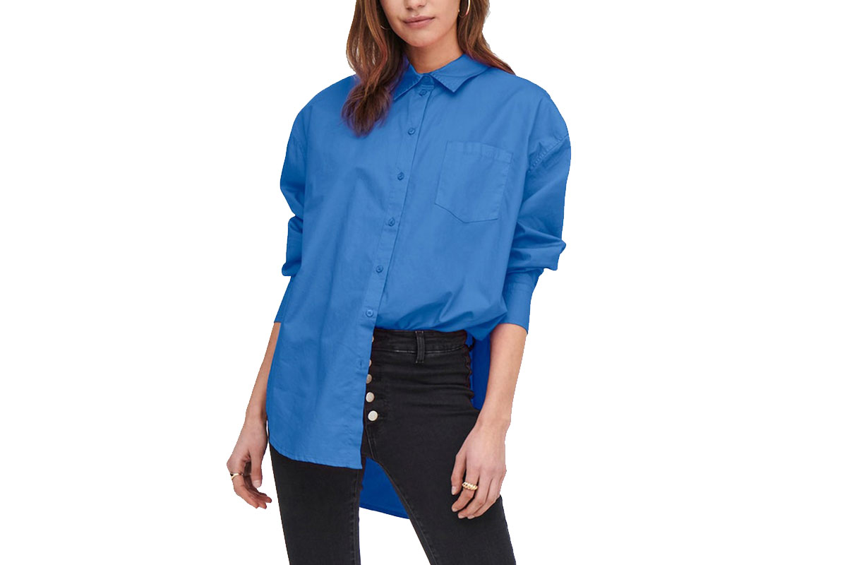Only Onlcorina Life Ls Loose Shirt Wvn (15250544 ULTRAMARINE) Μπλέ